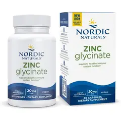 GENERICO - Nordic Naturals Glicinato de zinc - 60 cápsulas - 20 mg