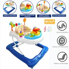 EBABY - ANDADOR LESSI CON ASIENTO GIRATORIO AZUL