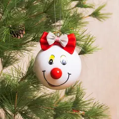 PANORAMA HOGAR - SETX6 ESFERAS BLANCAS CON LISTON