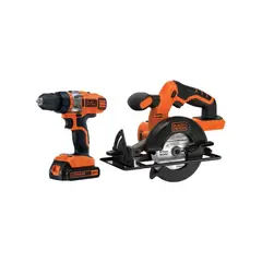 BLACK+DECKER - Sierra Circular Inalámbricos + Taladro Atornillador BDCD220CS