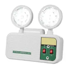 GENERICO - Lámpara De Emergencia Recargable 2 Faros Luz Led 360° Blanco
