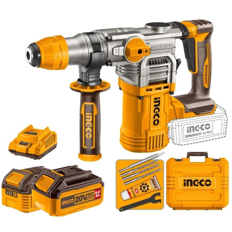 Rotomartillo 20V SDS Plus 4.5J con 2 Baterías 5Ah CRHLI202885