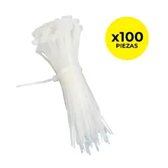 GENERICO - 100 Sujetador 30cm Cintillo Brida Amarre Precinto Nylon