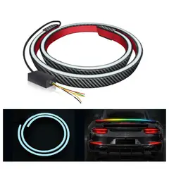 GENERICO - SPOILER NEGRO + LED MULTICOLOR 4FUNCIONES 12V 128CM