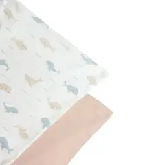 INFANTI - Pack X2 Sabanas Bajeras Pack & Play Ballenas