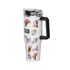 KAWAI - Mug Termo BT21 BTS Kpop Chibi con asa 1200 ML