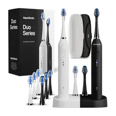 GENERICO - Kit 2 Cepillos Electrónicos Aquasonic + 10 Cabezales