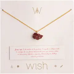 KBALA - Collar Cadena Cuarzo Jaspe Rojo -