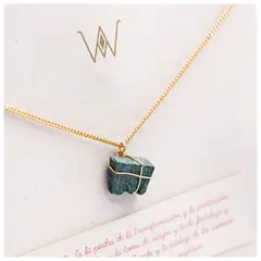 KBALA - Collar Cadena Cuarzo Malaquita -