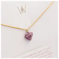 KBALA - Collar Cadena Cuarzo Rubí -