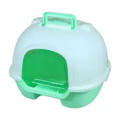 PET MOOD - Arenero Mediano Para Gatos Higiene Fácil Color Verde