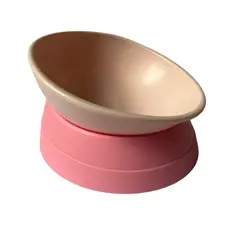 KIOXX - Tazon Inclinado de Plastico y TPE para Mascotas Rosado Claro