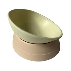 KIOXX - Tazon Inclinado de Plastico y TPE para Mascotas Rosado