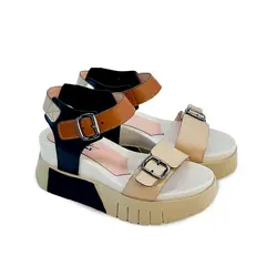 BASHIRA - Sandalias para dama BRUNELA BEIGE CARAMELO