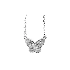 CLEO JOYAS & ACCESORIOS - Collar Mariposa Circones Plateado Plata