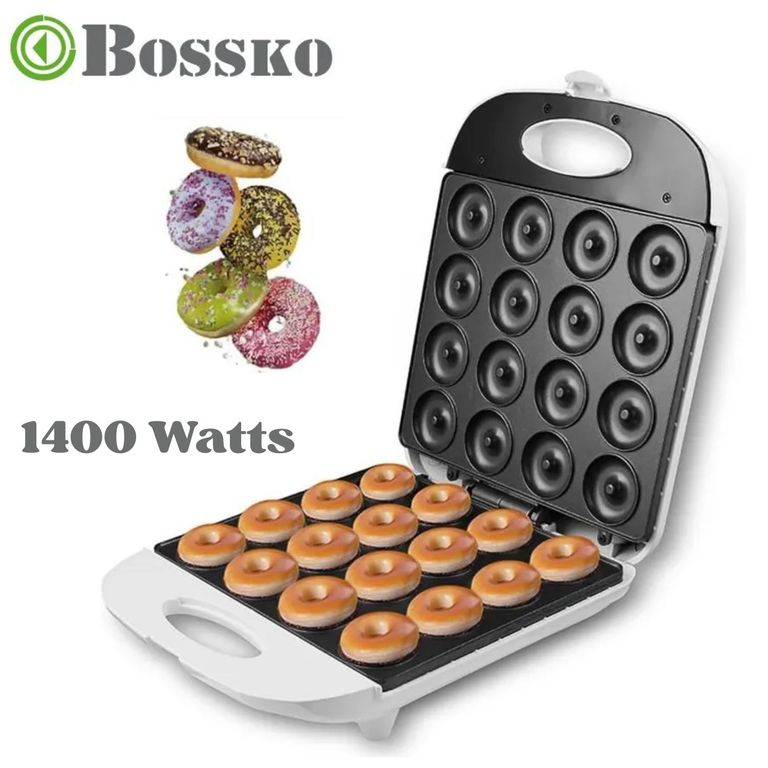 Máquina para 16 Donas Marca BK-420DM4 Antiadherente Blanco