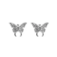 CLEO JOYAS & ACCESORIOS - Arete Mariposa Circones Plata