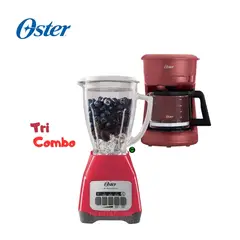 OSTER - Combo Licuadora BLSTKAGMPB y Cafetera Rojo