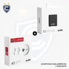 SUDIO - PACK AUDIFONOS A2 CIENCIANO BLUETOOTH + PARLANTE S2 NEGRO