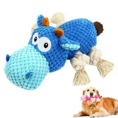 IMPORTADO MC - Peluche para Perros de Todos los Tamaños con Sonido Juguete Interactivo Masticable Color Azul