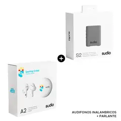 SUDIO - AUDIFONOS A2 SPORTING CRISTAL BLUETOOTH + PARLANTE S2 GRIS BLUETOOTH