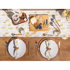 GENERICO - Camino de Mesa Pinos 100% algodón - Blanco