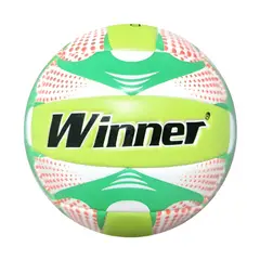 WINNER - PELOTA PARA VÓLEY TALLA 5 ACOLCHADA COSIDO VERDE NARANJA