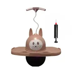 GENERICO - Pelota Saltarina Juguete Saltarín con Luces + Inflador Marron