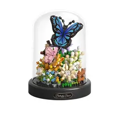 DANWEILE - Mini bloques construcción de partículas educativos-Mariposa