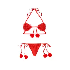 VICTORIA'S SECRET - Lenceria de 2 piezas Sexy Heartbreaker Victoria Secret de mujer - ROJA