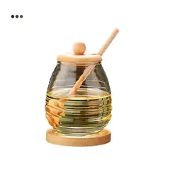 GENERICO - Pomo de vidrio en forma de panal para miel