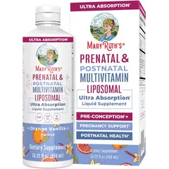 GENERICO - Multivitamínico prenatal y posnatal para mujeres sin azúcar MaryRuth Organics
