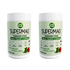 GREEN PLANET - SUPERMAG PACK x2 SUPLEMENTO CON CITRATO DE MAGNESIO EN POLVO 400GR ORIGEN ALEMAN