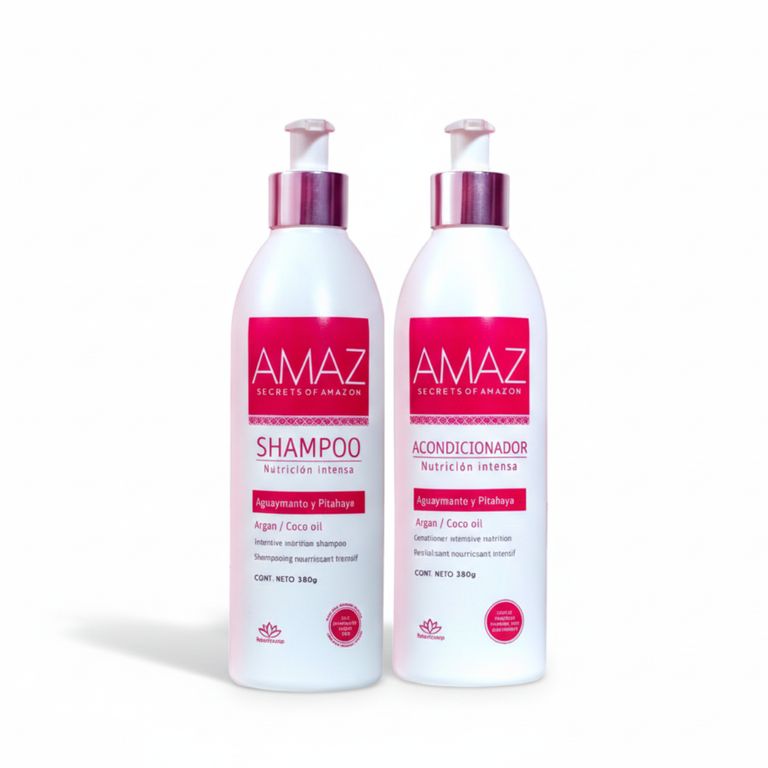 Shampoo y Acondicionador Post Alisado Nutrición Intensa Amaz- Sin Sal