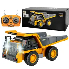 GENERICO - Camión Volquete control remoto 2.4 Ghz con luces y sonido realista escala 1:20 recargable de ingeniería STEM