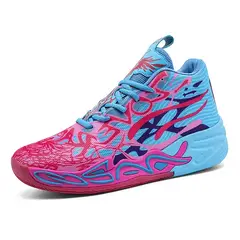 DANWEILE - Zapatillas baloncesto entrenamiento neutras y cómodas Azul y rojo