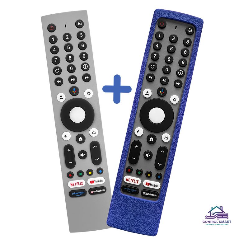 Control Remoto Compatible C3295 sin Mando de Voz para TV JVC Smart con Funda Protectora Incluida