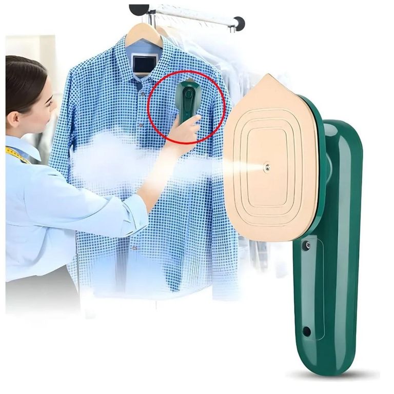 Plancha a Vapor Eléctrica para Ropa Planchado Vertical Horizontal Portátil Antiadherente