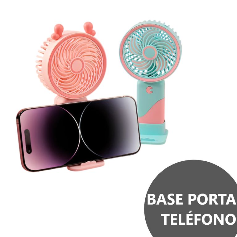 Potente Ventilador portátil 3 velocidades mini - Morado