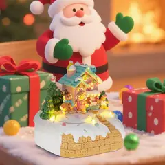 MAP DESIGN HOME - Villa Navideña Casa jengibre Luz Led 11x10x12 cm