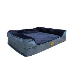 PET MOOD - Cama Ortopédica Para Perros Con Funda Extraíble M Color Azul Marino