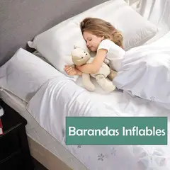 BABYLOOM - Barandas Inflables para Cama para Bebé Color Plomo