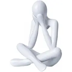 GENERICO - Adorno de Resina Pensador Meditación Escultura Moderna 10cm Decoración Hogar