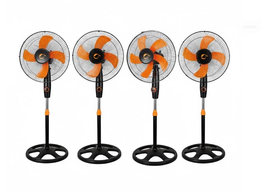 Pack x4 Ventilador Pedestal Regulable Potente Multifuncional Portatil