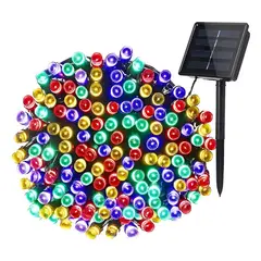 OEM - Luces Navideñas Multicolor con Panel Solar -10 mts