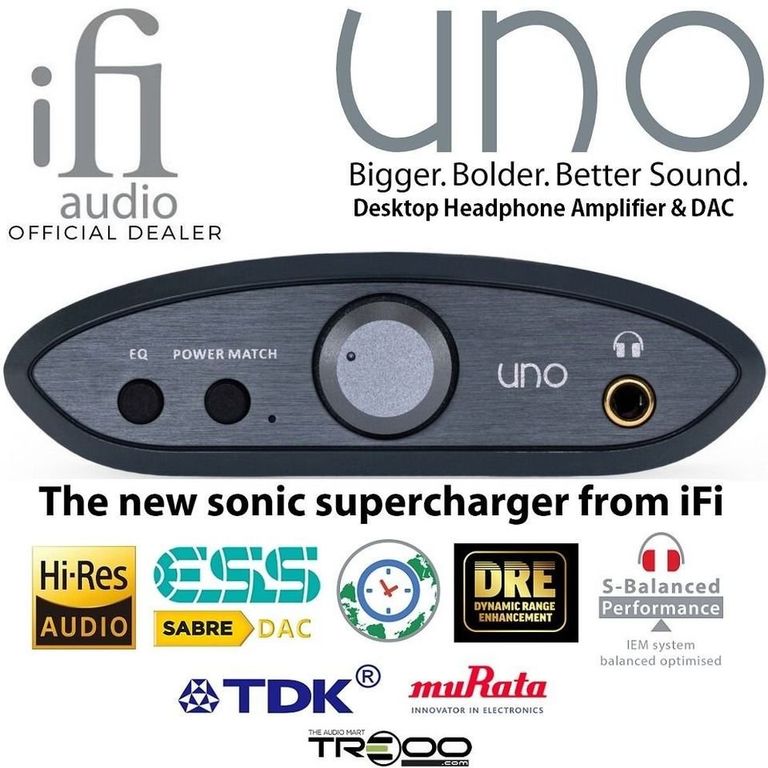 UNO DAC USB y amplificador de audífonos compacto de escritorio DSD DXD y PCM 32384