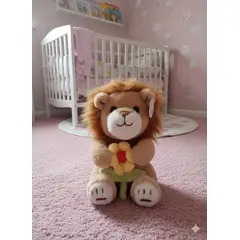 GENERICO - Peluche de León con Flor Amarilla