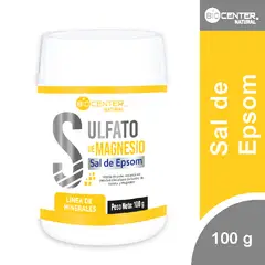 BIOCENTER NATURAL - Sulfato de magnesio (Sal de epsom) x 100 g -
