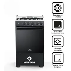INDURAMA - COCINA 4 HORNILLAS GOYA NEGRA