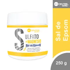 BIOCENTER NATURAL - Sulfato de magnesio (Sal de epsom) x 250 g -
